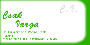 csak varga business card