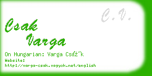 csak varga business card